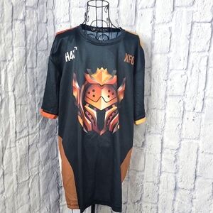 Black and Orange‎ Graphic Men's Jersey